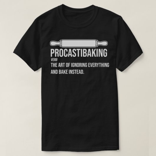 Procastibaking Definitie Bakker koekjesbakken3282 T-shirt (Design voorkant)