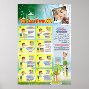 Procedure voor Wudhu in Indonesië Poster