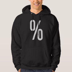 PROCENTTEKEN PERCENTAGE SYMBOOL VERHOUDING LEESTEK HOODIE