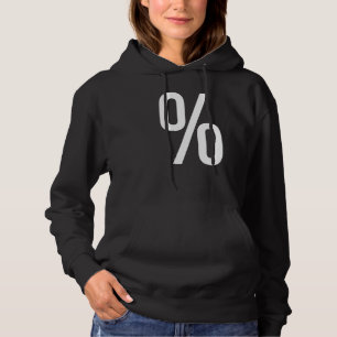PROCENTTEKEN PERCENTAGE SYMBOOL VERHOUDING LEESTEK HOODIE