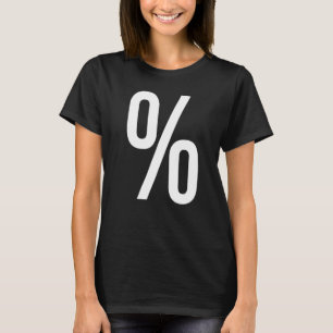 PROCENTTEKEN PERCENTAGE SYMBOOL VERHOUDING LEESTEK T-SHIRT
