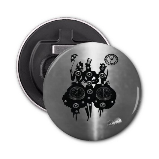 Proces Steampunk Silhouette Button Flesopener (Voorkant)