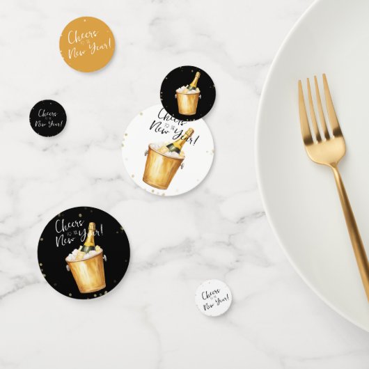 Proces van nieuwjaar confetti (Groep)