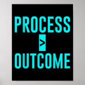 Process Greater Than Outcome Growth Mindset Motiva Poster (Voorkant)