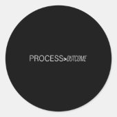 Process Greater Than Outcome Growth Mindset Motiva Ronde Sticker (Voorkant)