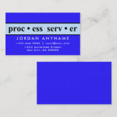 Process Server Blue Stripe-Visitekaartje Visitekaartje (Voorkant / Achterkant)