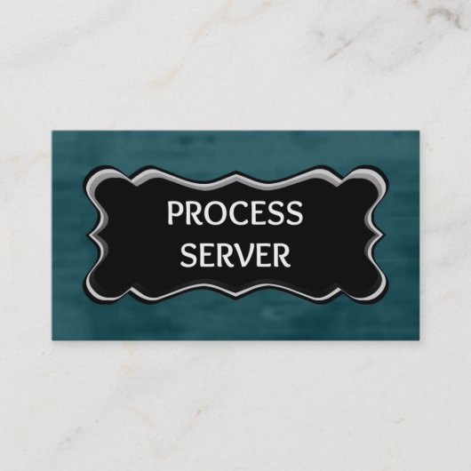 Process Server Elegant Name Bord Visitekaartje (Voorkant)