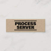 Process Service Kraft Mini Visitekaartje (Voorkant)