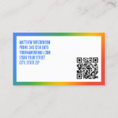 Processerver Kleurrijke Custom QR Visitekaartje (Achterkant)