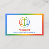 Processerver Kleurrijke Custom QR Visitekaartje (Voorkant)