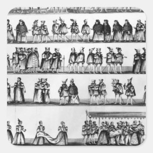 Processie bij de Christening van Prins Arthur Vierkante Sticker