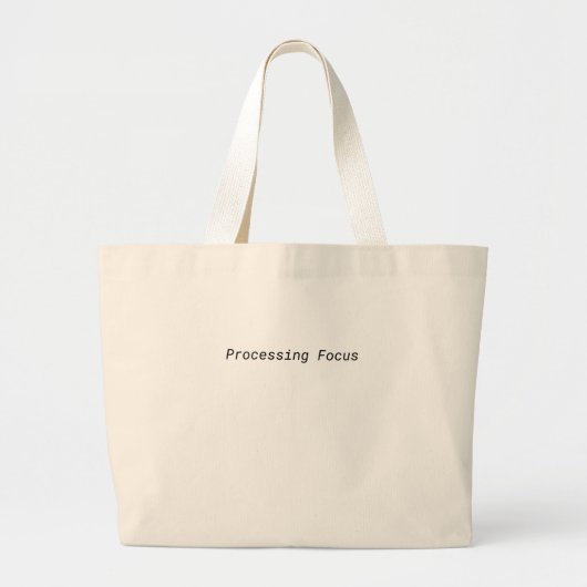 Processing Focus Minimalistische Jumbo Tas (Voorkant)