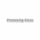 Processing Focus Minimalistische Schrijfmachine Sticker (Voorkant)