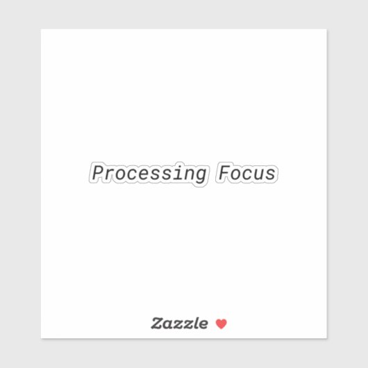Processing Focus Minimalistische Schrijfmachine Sticker (Vel)