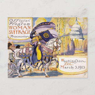 Procession au suffrage féminin par carte postale W