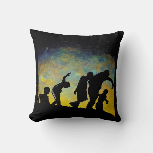 Procession pour le petit déjeuner Coussin Zombie S (Recto)