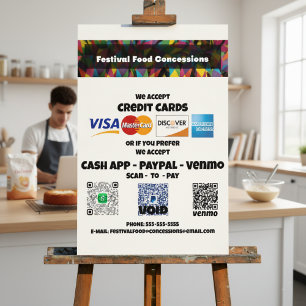 Processus de paiement du code QR Facile Poster