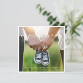 Prochainement Faire-part de grossesse simple (Debout devant)