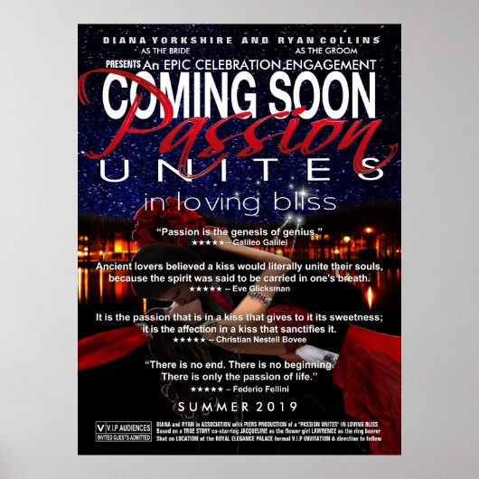 Prochainement Poster d'affichage Fiançailles (Devant)