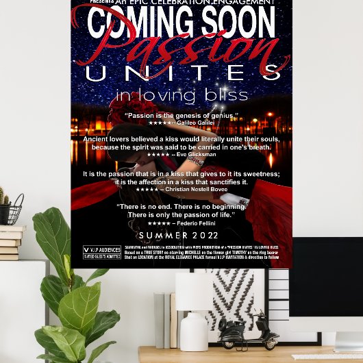 Prochainement Poster d'affichage Fiançailles (Bureau à domicile)