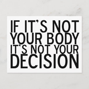 ProChoice Quote Pro Choice Right to Choose Briefkaart