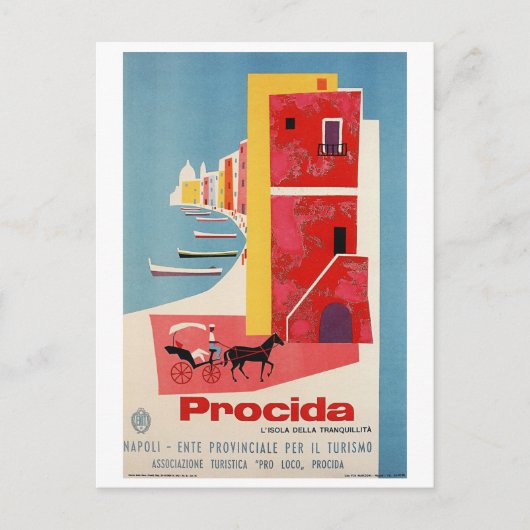 Procida Coast, Napels, Italië Briefkaart (Voorkant)