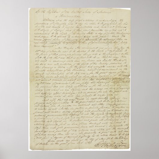 Proclamatie van 1789 poster (Voorkant)