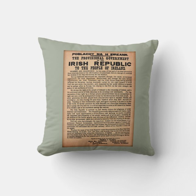 Proclamation 1916 de coussin de l'Irlande (Recto)