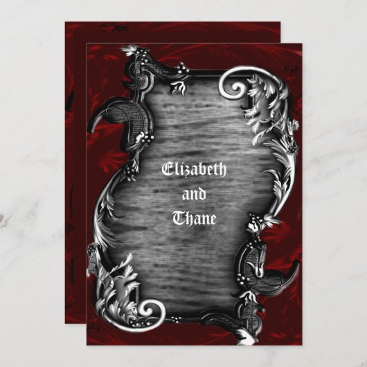 Proclamation Gothique Vampire Invitation (Devant / Derrière)