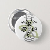 Proclaminghardcore pinnen ronde button 5,7 cm (Voorkant /achterkant)