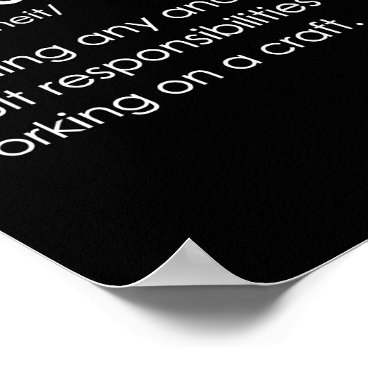 Procraftinate Definition - Avoiding Any And All Ad Poster (Hoek)