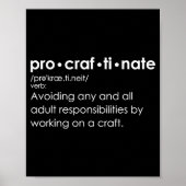 Procraftinate Definition - Avoiding Any And All Ad Poster (Voorkant)