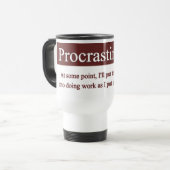 Procrastatie-Mok Reisbeker (Voorkant links)