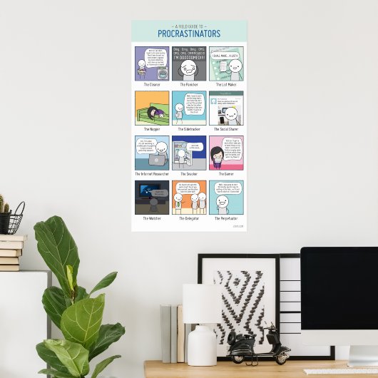 Procrastatief Poster (Thuiskantoor)