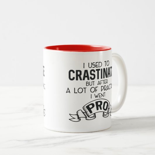 Procrastinate Funny Sarcasm Mok (Voorkant rechts)