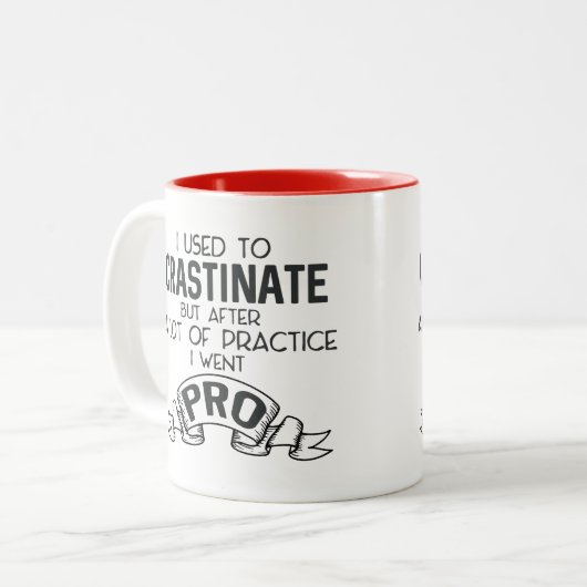 Procrastinate Funny Sarcasm Mok (Voorkant links)