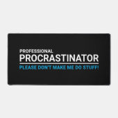 Procrastinateur professionnel noir simple (Recto)