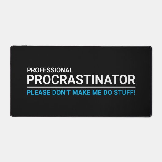 Procrastinateur professionnel noir simple (Recto)