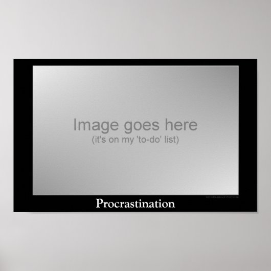 Procrastination - affiche de motivation (Devant)