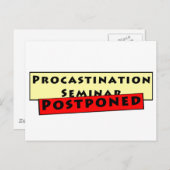 Procrastination Humor voor procrastators Briefkaart (Voorkant / Achterkant)