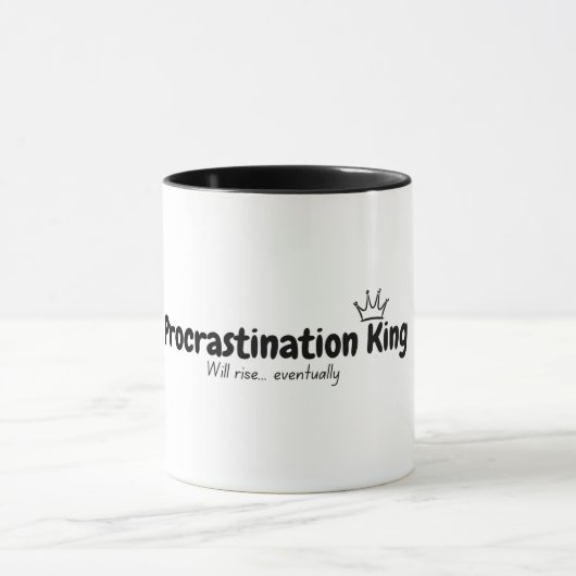 Procrastination King Mug - Drôle Lazy Day Cup (Centre)