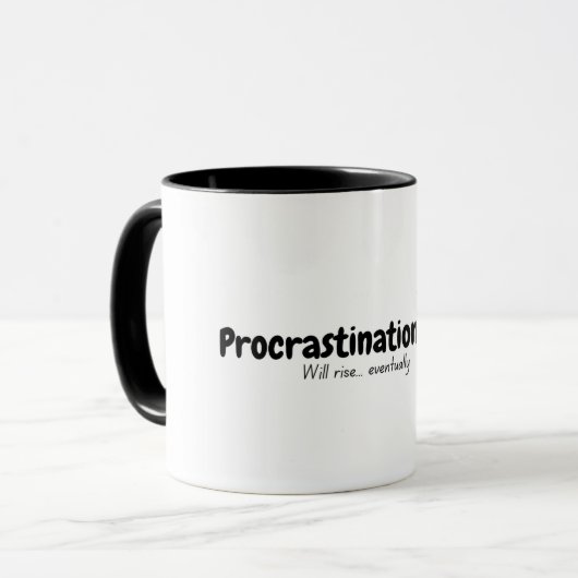 Procrastination King Mug - Drôle Lazy Day Cup (Devant gauche)