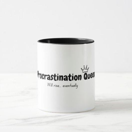 Procrastination Queen Mug - Drôle Lazy Day Cup (Centre)