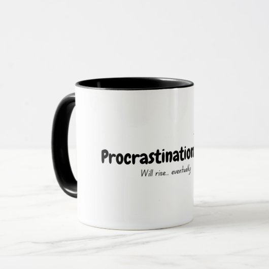 Procrastination Queen Mug - Drôle Lazy Day Cup (Devant gauche)