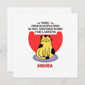 Procrastination Theme Cat's Meme  Kaart (Voorkant / Achterkant)