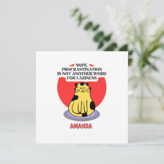 Procrastination Theme Cat's Meme  Kaart