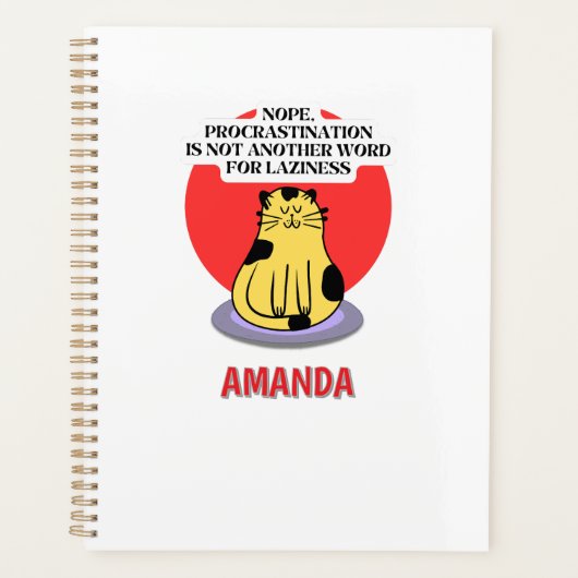 Procrastination Theme Cat's Meme  Planner (Voorkant)