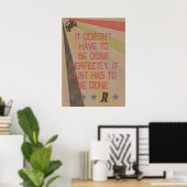 Procrastinator Motto: Gedaan Poster (Thuiskantoor)