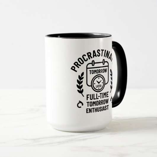 Procrastinator Mug Mok (Voorkant rechts)