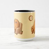 Procrastinator Potato Persona Cartoon Time Art Mok (Midden)